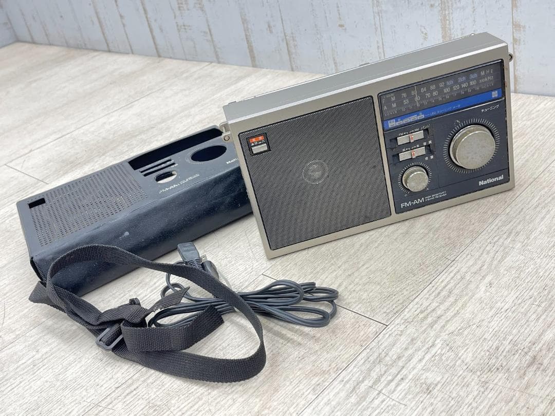 昭和レトロ ナショナル ラジオ RF-U80 動作確認済 2バンド カバー付き
