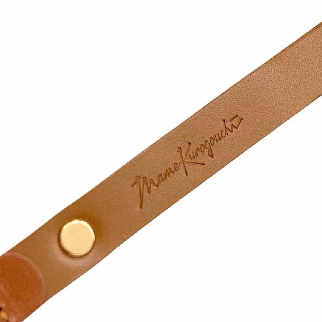 マメクロゴウチ　Basket Detailed Leather Belt