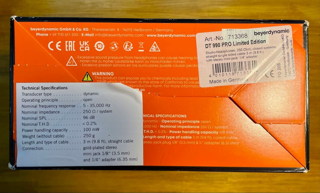 beyerdynamic DT 990 PRO 250Ω Limited