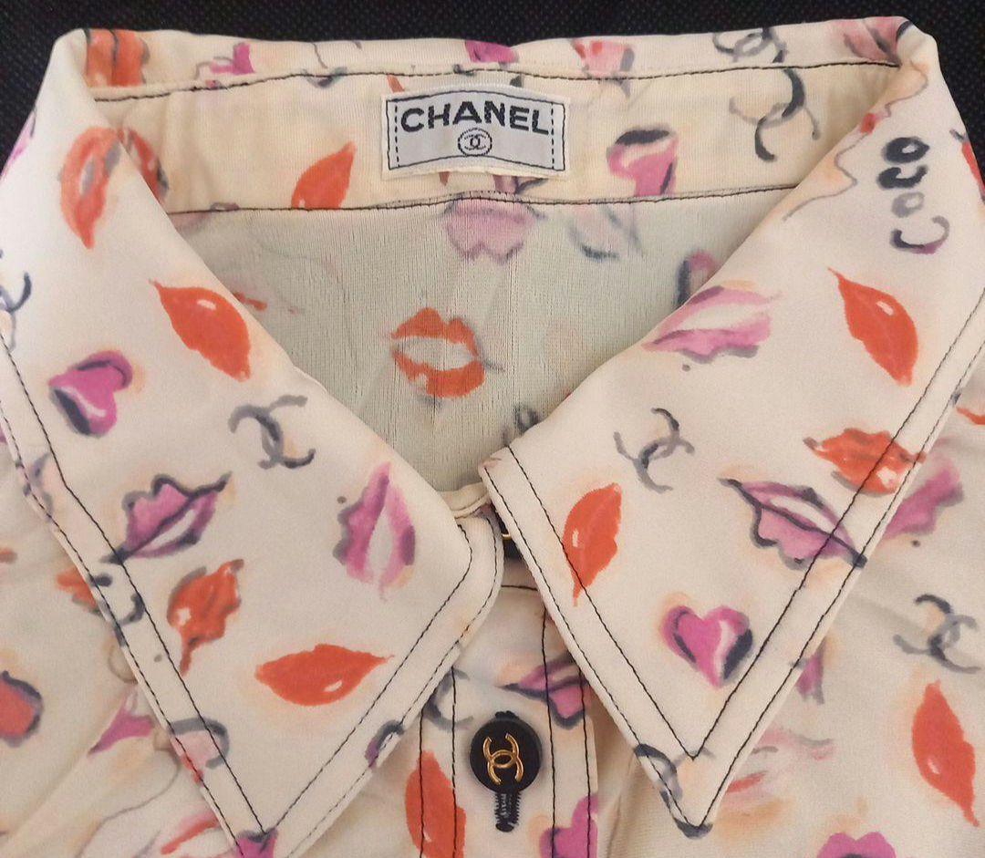 シャネル リッププリント 長袖シャツ