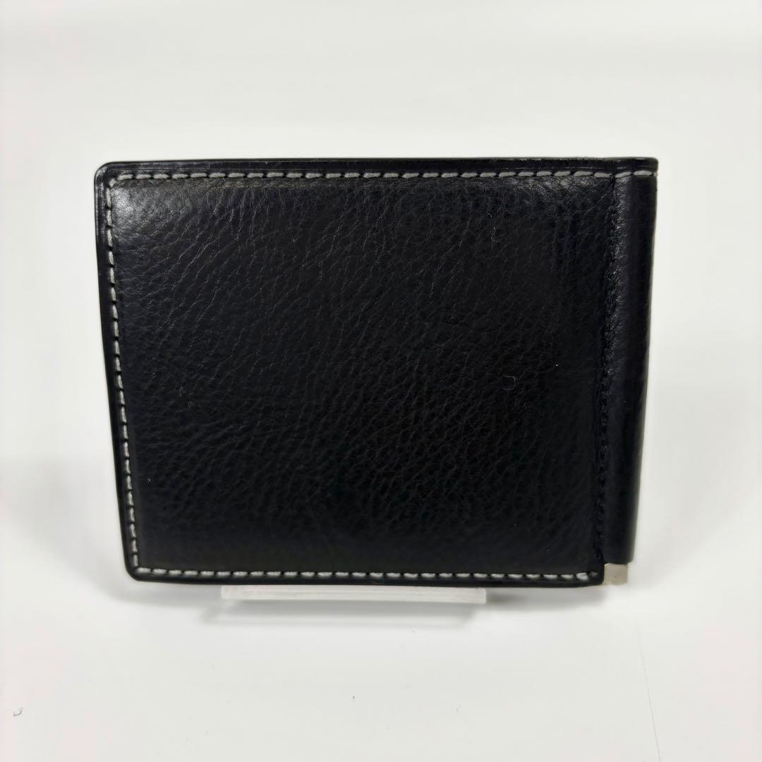 美品　土屋鞄　マネークリップウォレット　ブラック　小銭入れ　カードポケット