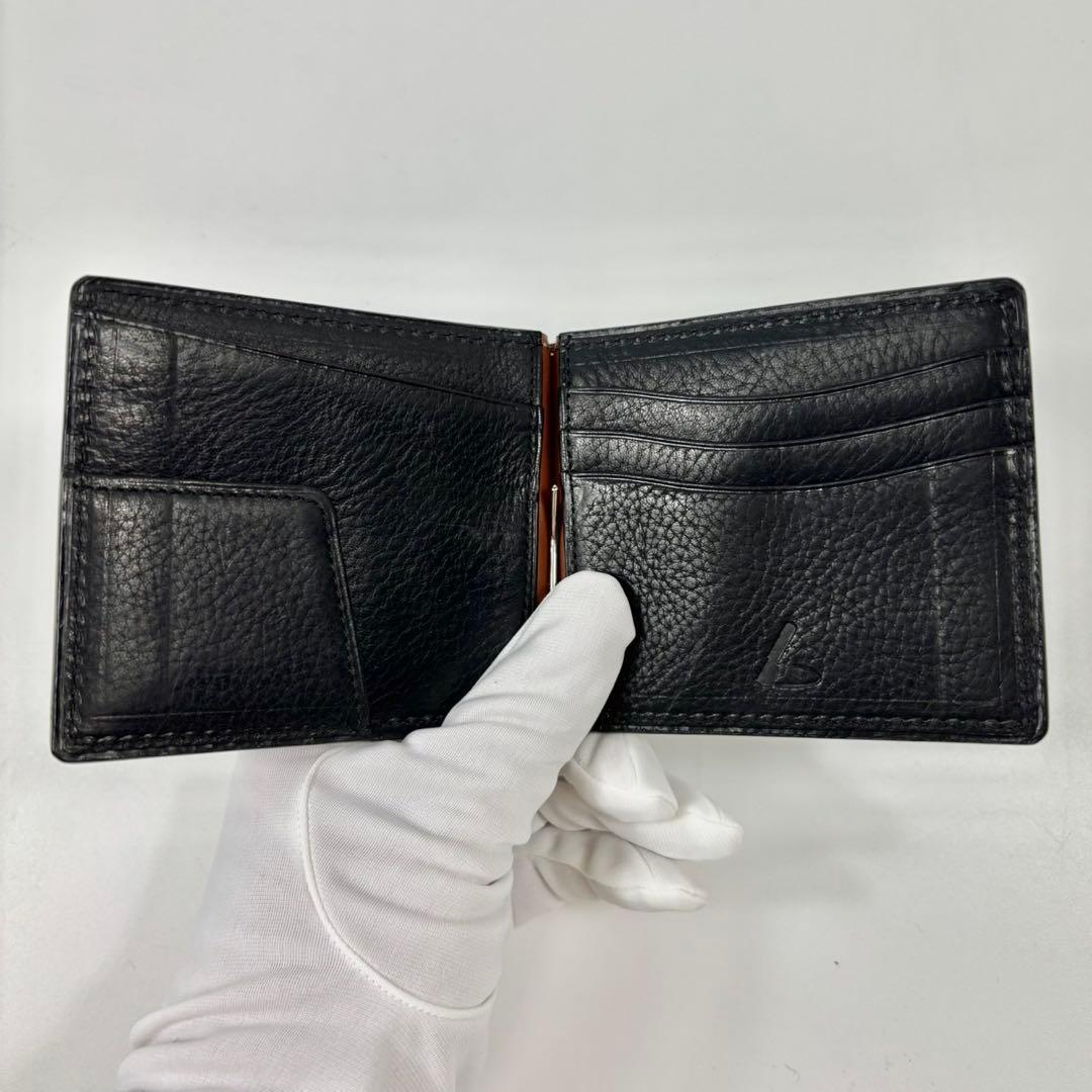 美品　土屋鞄　マネークリップウォレット　ブラック　小銭入れ　カードポケット