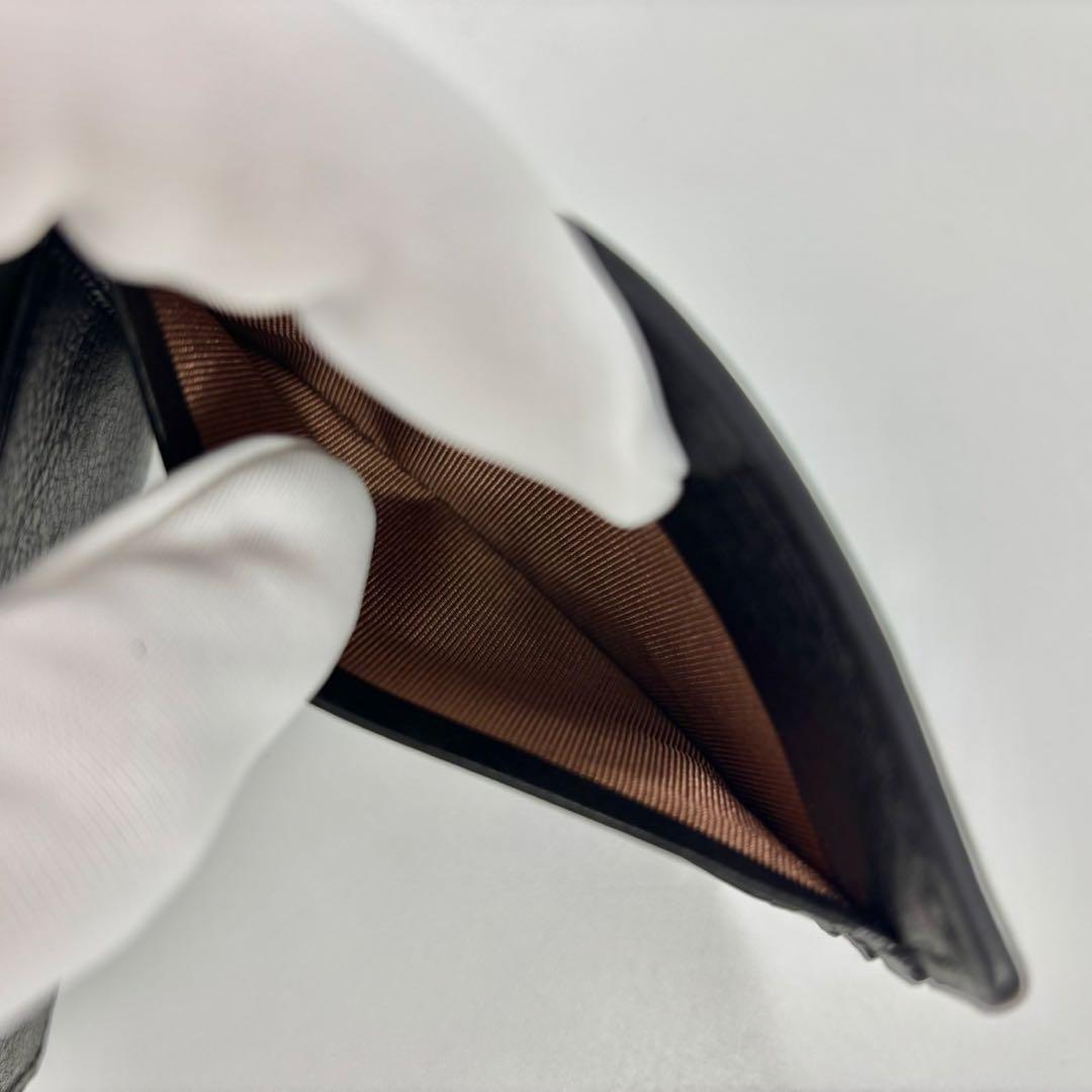 美品　土屋鞄　マネークリップウォレット　ブラック　小銭入れ　カードポケット