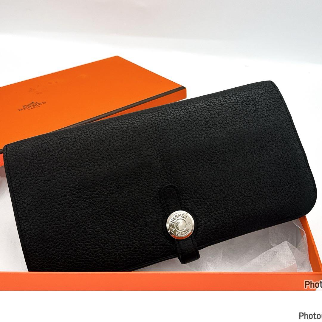 エルメス✨ドゴン　ロング✨ブラック✨二つ折り長財布　54