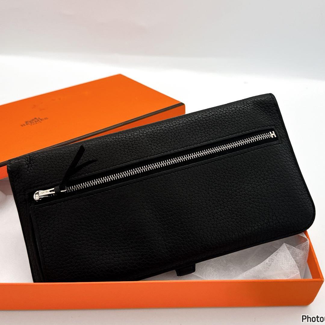 エルメス✨ドゴン　ロング✨ブラック✨二つ折り長財布　54