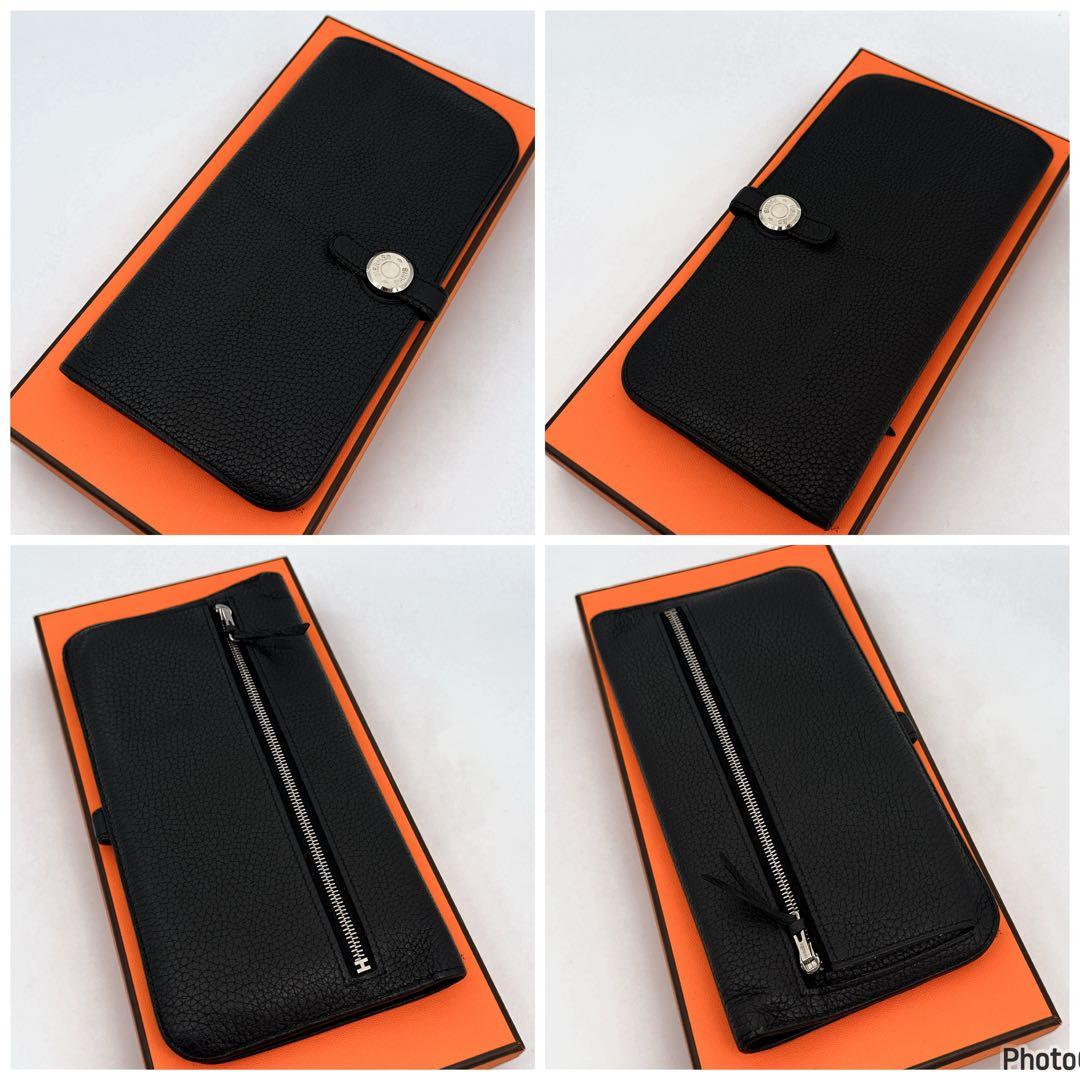 エルメス✨ドゴン　ロング✨ブラック✨二つ折り長財布　54