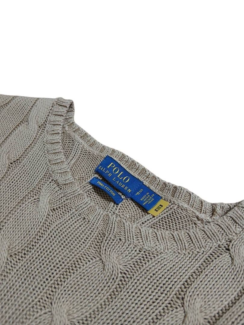 moca様【試着のみ】新作ラルフローレンピマコットン100%ケーブル編みニット