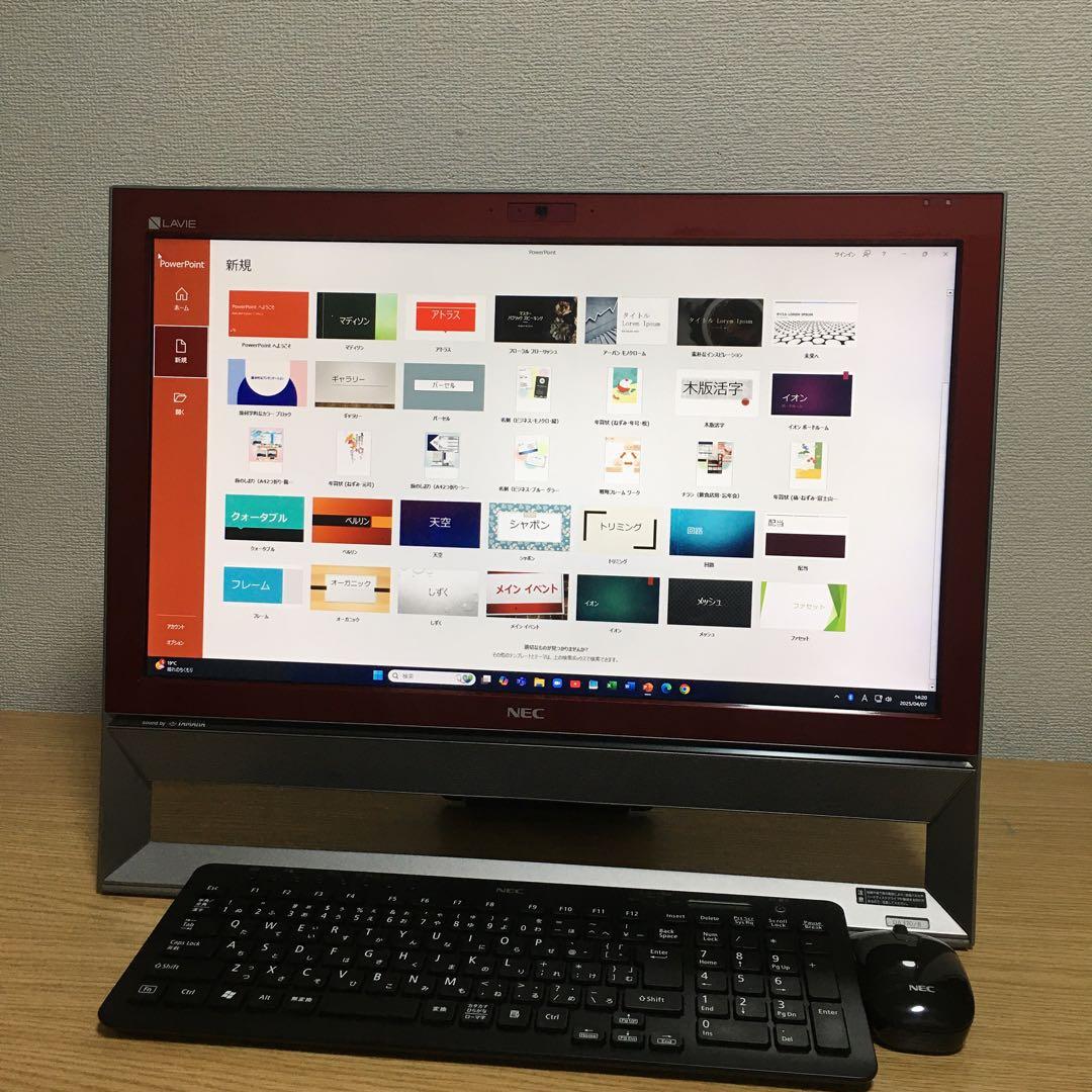 NEC 一体型 デスクトップ Win11 新品SSD搭載 地デジ カメラ 取説