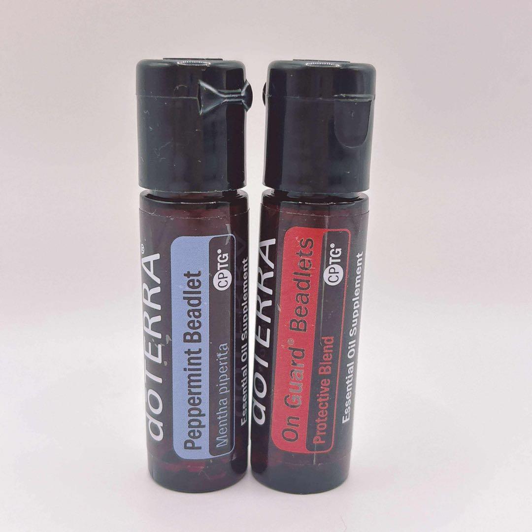 仏美人カシス二本、ペパーミントビーズ オンガードビーズ 2本