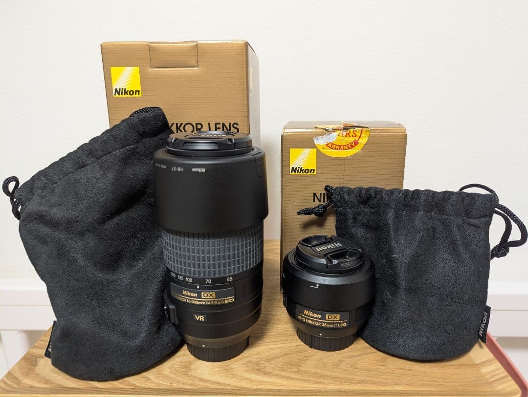 Nikon D5500 レンズ3本（18-55mm,55-300mm,35mm）