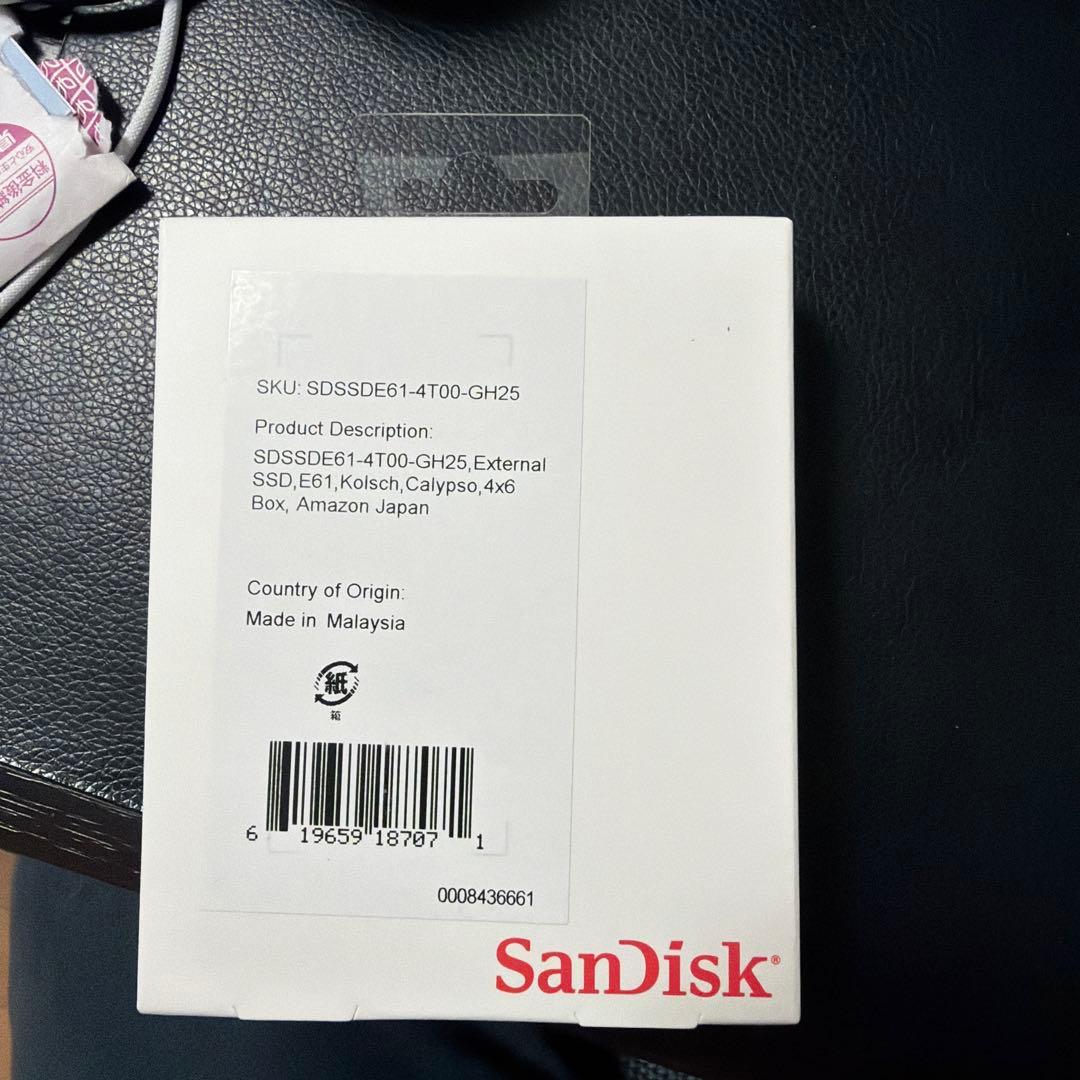 SanDisk 外付けSSD SDSSD61-4700-GH25