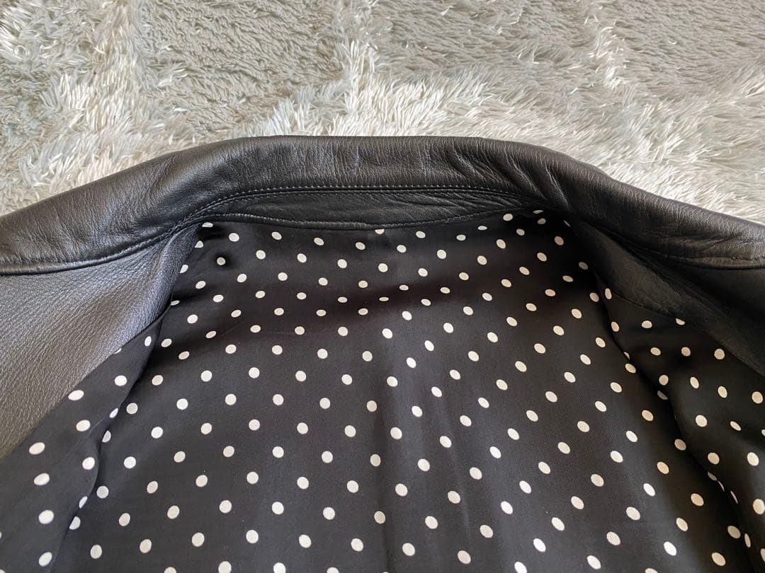 大特価‼️ ワコマリア　シングルライダース　レザー　ドット柄　水玉　leather