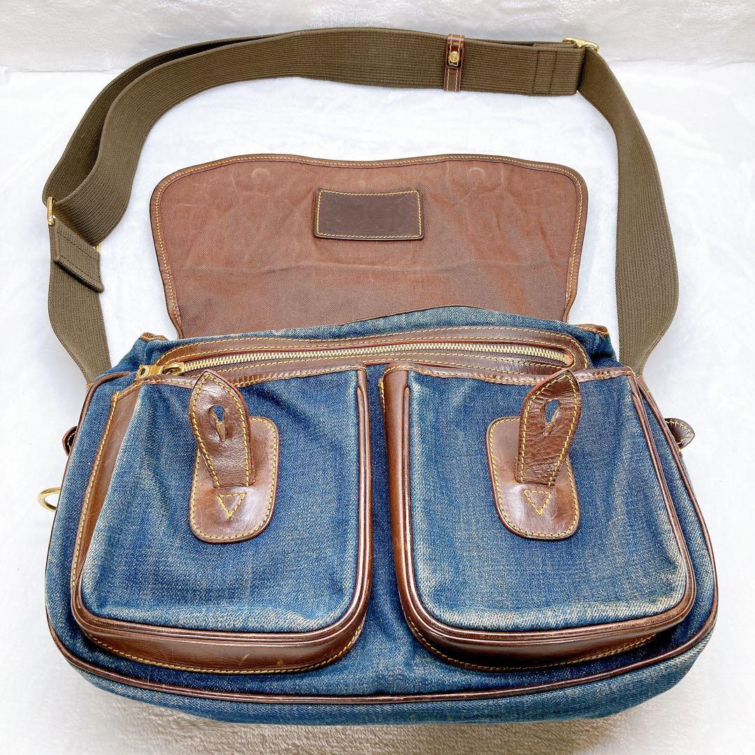 ✨美品✨ハンティングワールド メッセンジャーバッグ デニム ショルダー 大容量