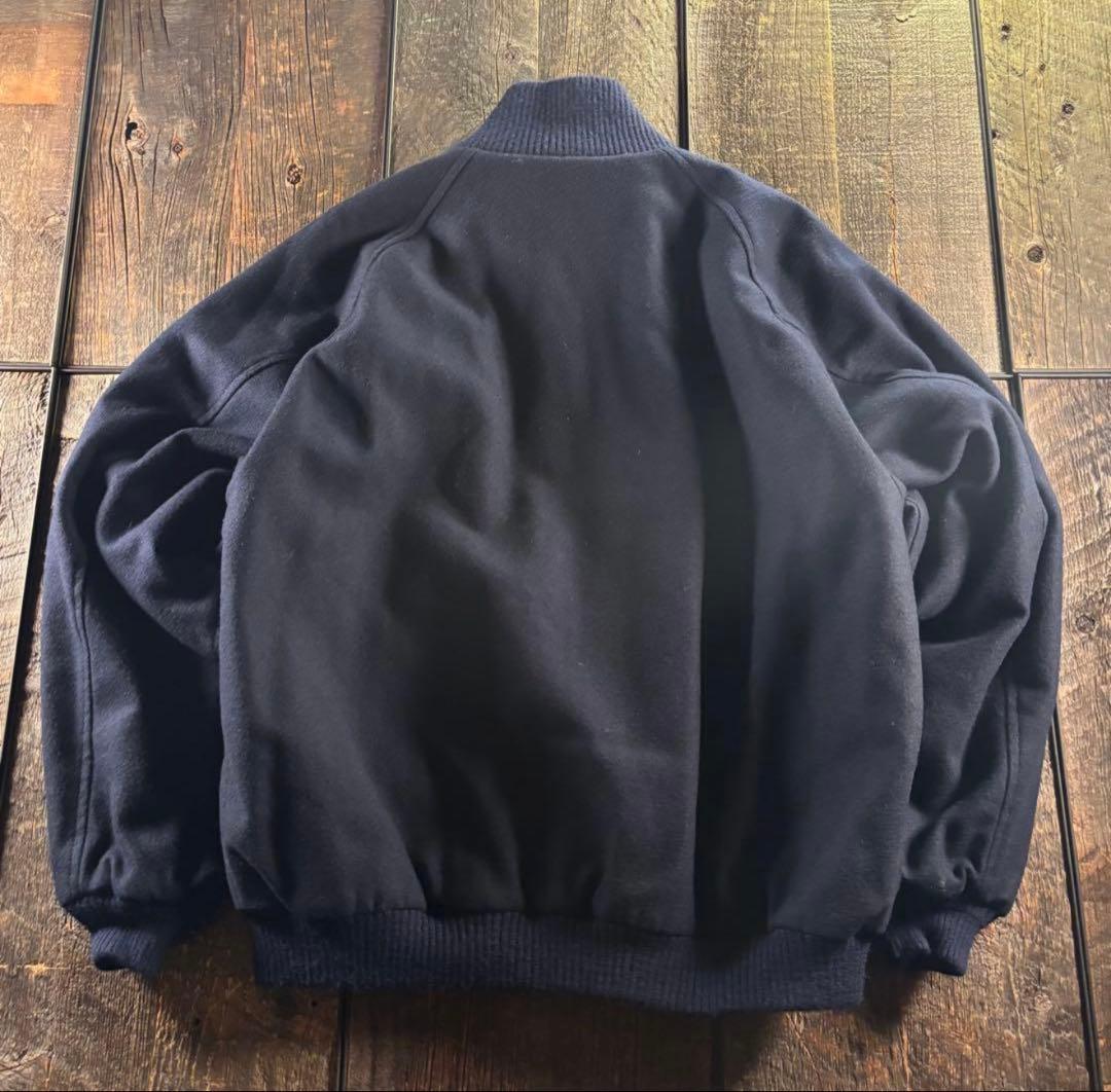 90s アシックス期　メルトンウール　A2ボンバージャケットラグランXL.