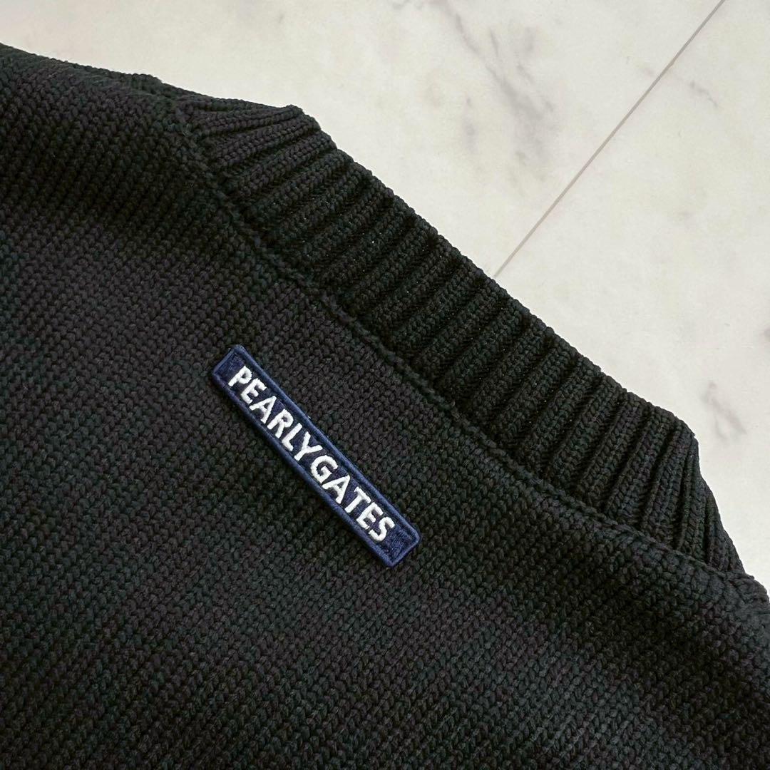 PEARLY GATES 上田桃子コラボ トラッドラビット柄クルーネックニット