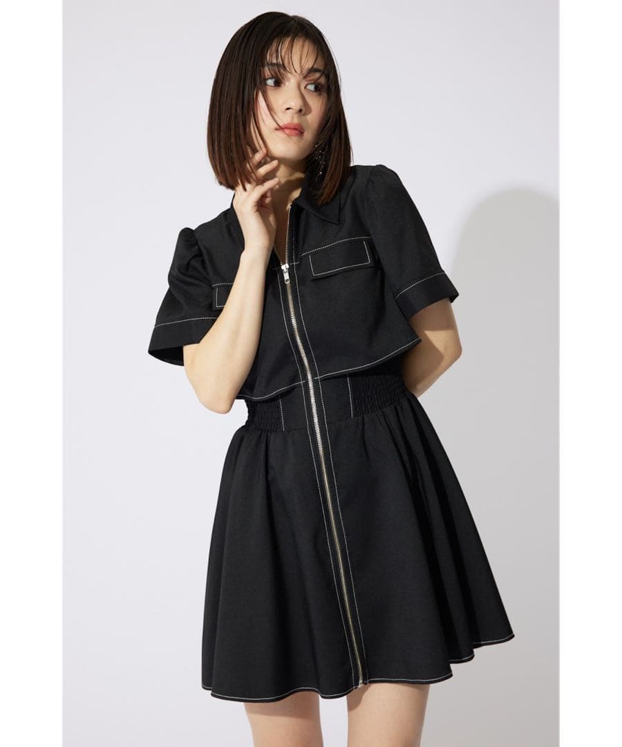 Rienda バストフレアミニワンピース　Mサイズ