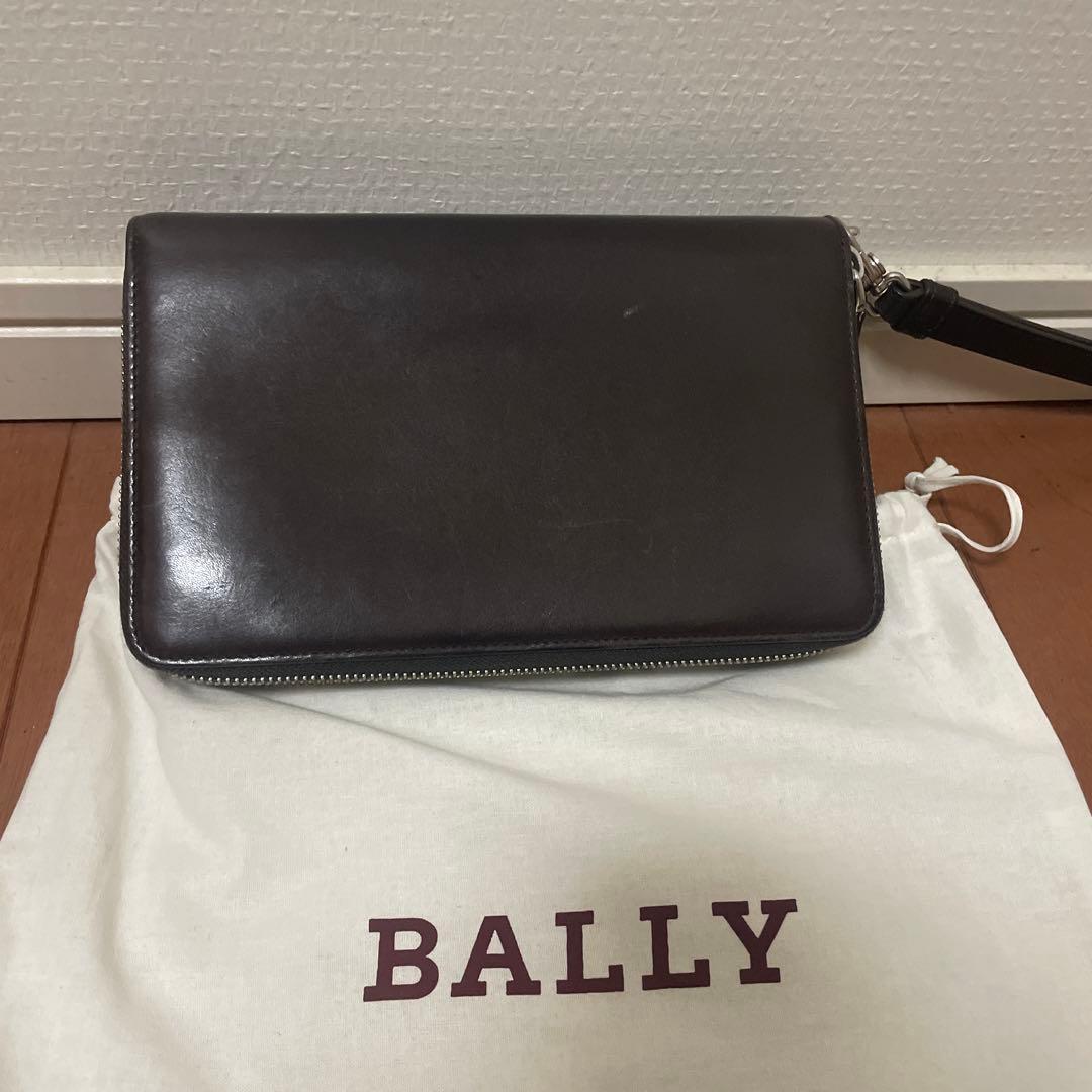 BALLY ダークブラウン トラベルウォレット