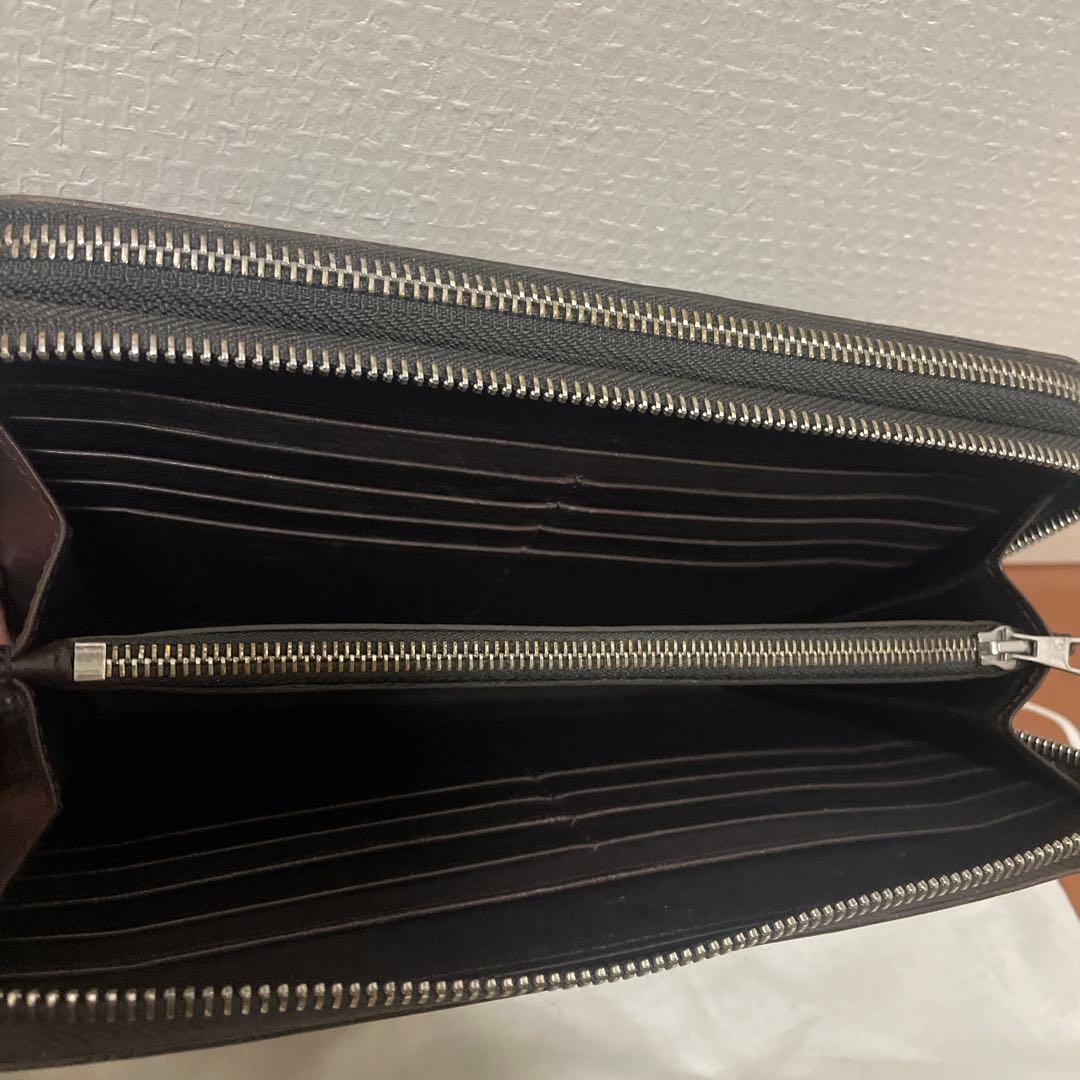 BALLY ダークブラウン トラベルウォレット