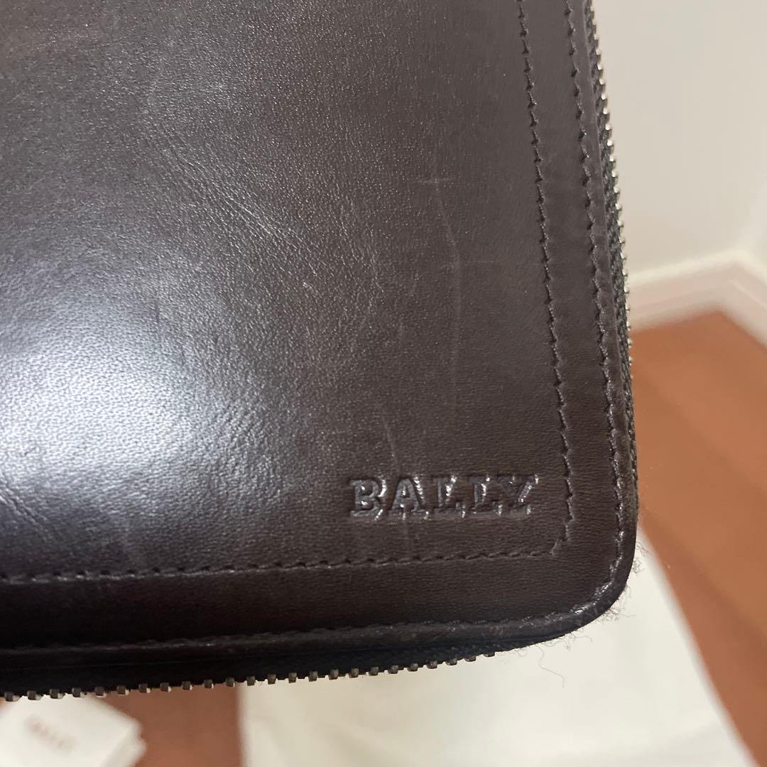 BALLY ダークブラウン トラベルウォレット