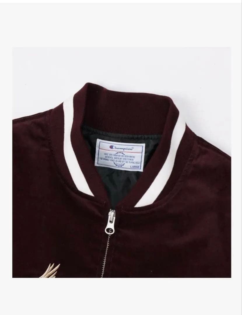 Champion ジャケット スカジャン メンズ C3-C608ワイン M