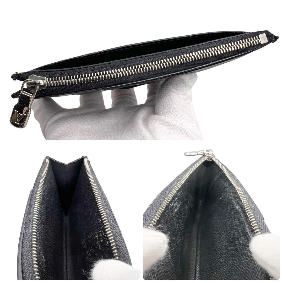 232ルイヴィトン タイガ フラグメントケース カードケース 小銭入れ 黒