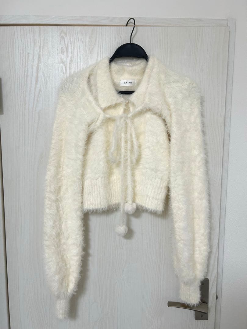 EATME シャツカラーアンサンブルニットTOP ホワイト