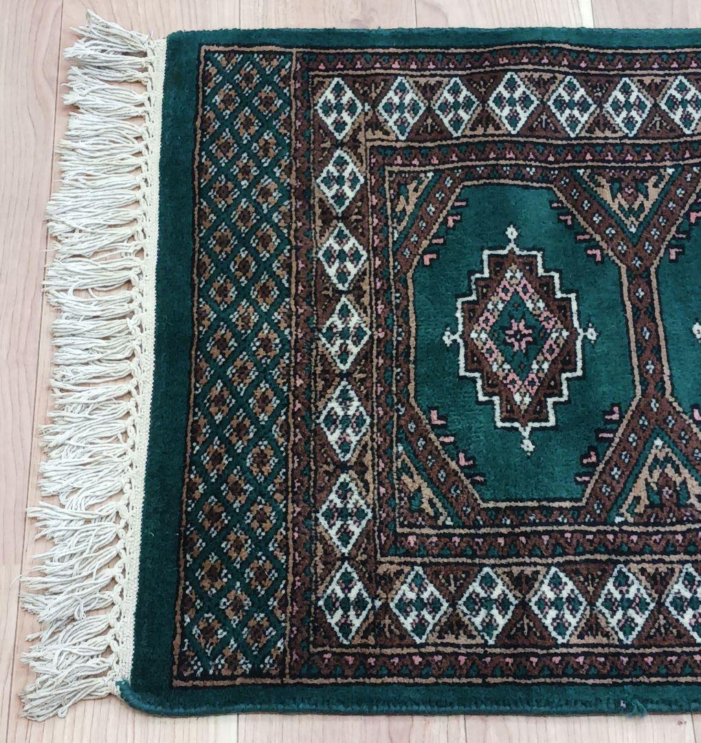 Y2097 パキスタン絨毯 ウール 手織り トライバルラグ 　ma