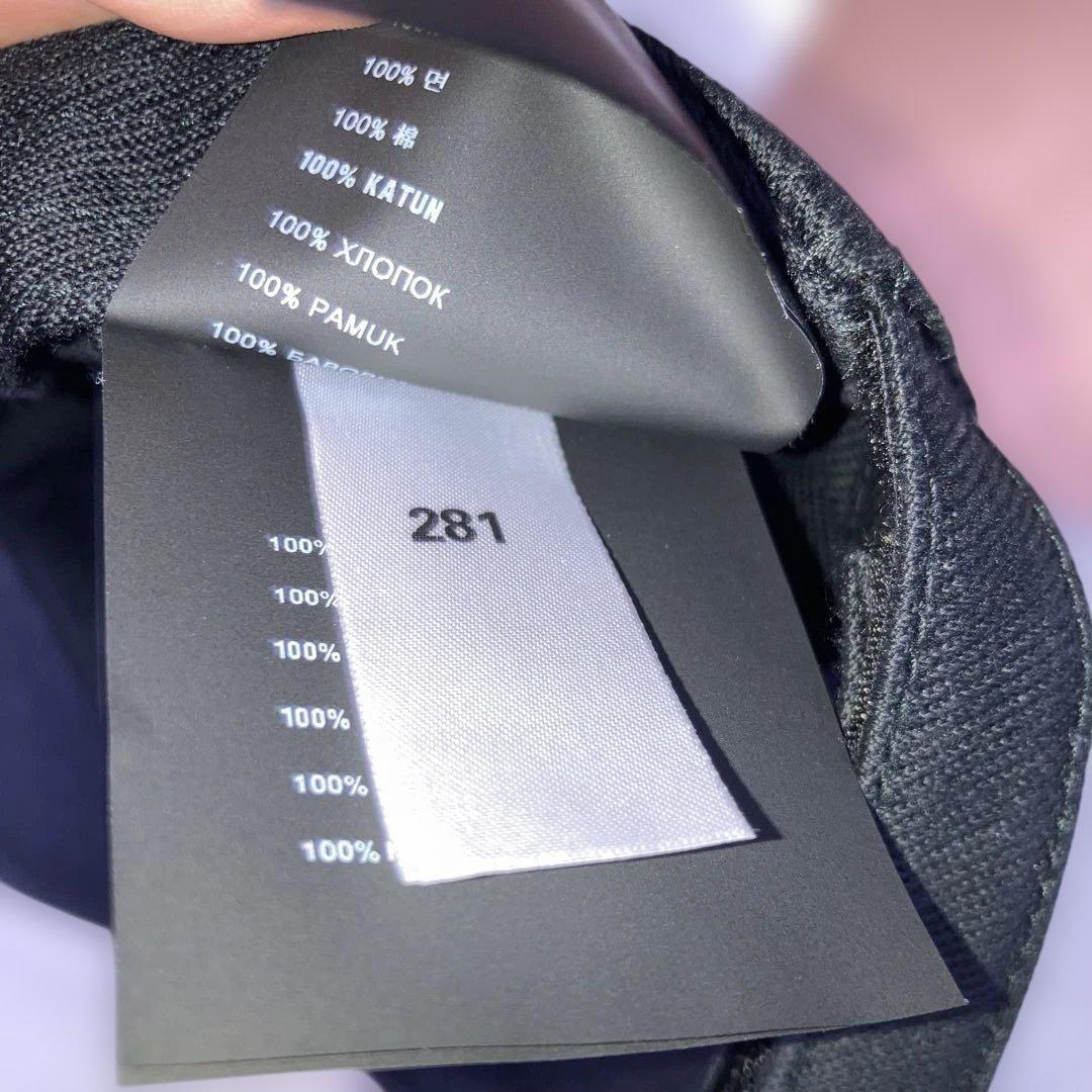 ミュウミュウ　miumiu ドリルベースボールキャップ　S キャップ　ブラック