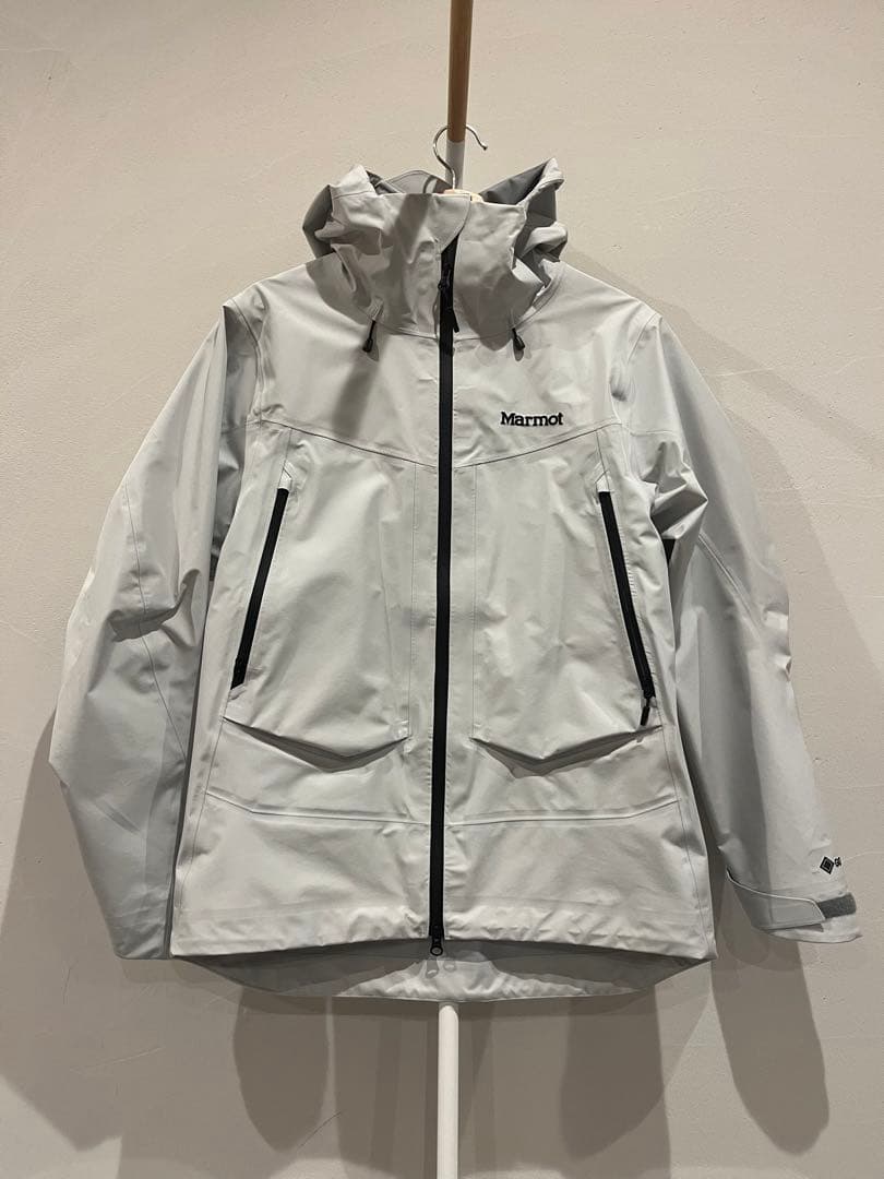 雑誌掲載 Marmot Mジャケット グレー ホワイト サイズM