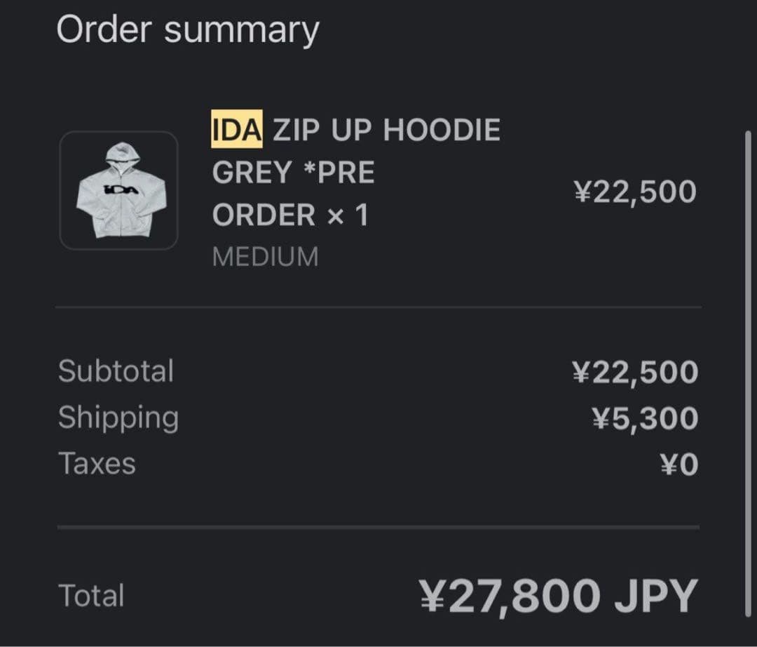 ida sply ジップパーカー M