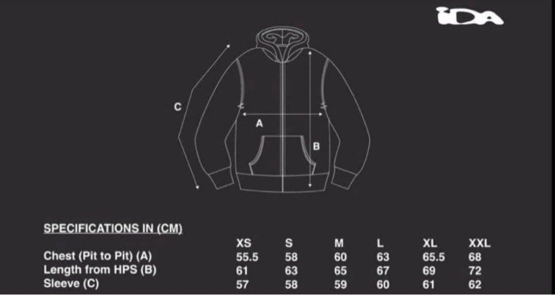 ida sply ジップパーカー M