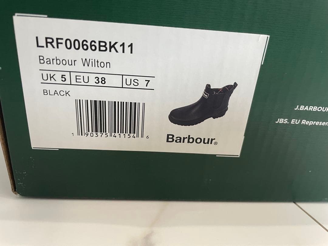 Barbour （バブアー）Wilton サイドゴア レインブーツ サイズ5