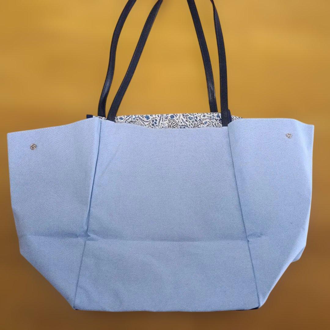 春のファミリアショー２０２３リバティトートバック　水色