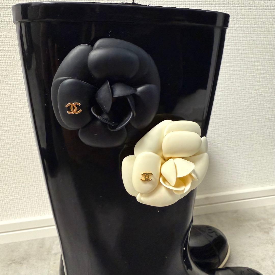 【お値下げ可能‼️値下げ可能❗️】CHANELレインブーツ　カメリア　ココマーク