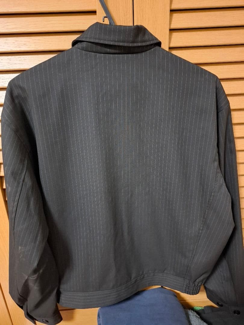 SINSS　美品　ストライプショートブルゾン　Sサイズ　ブラック　即日発送