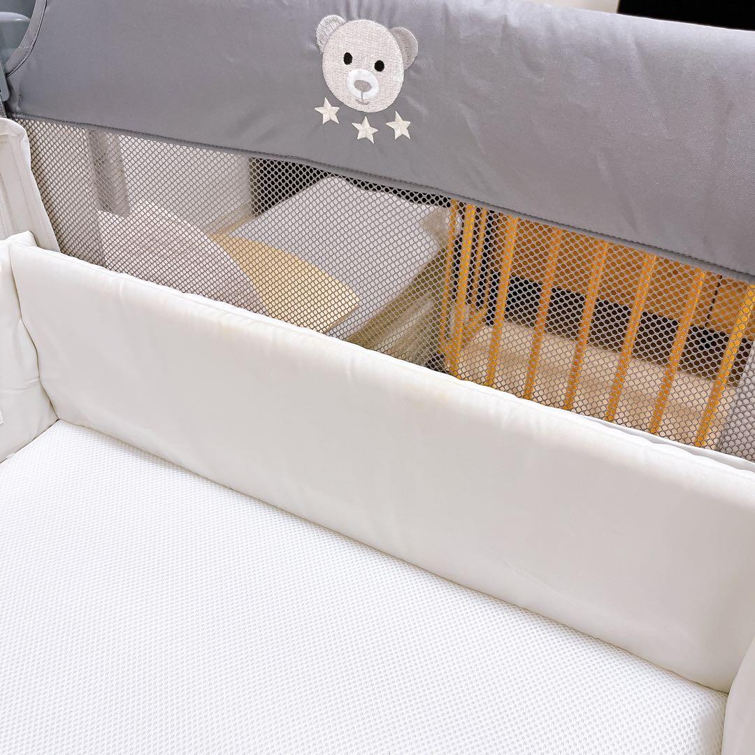 【Aprica】アップリカ ベビーベッド ココネルエアー AB グレーベア