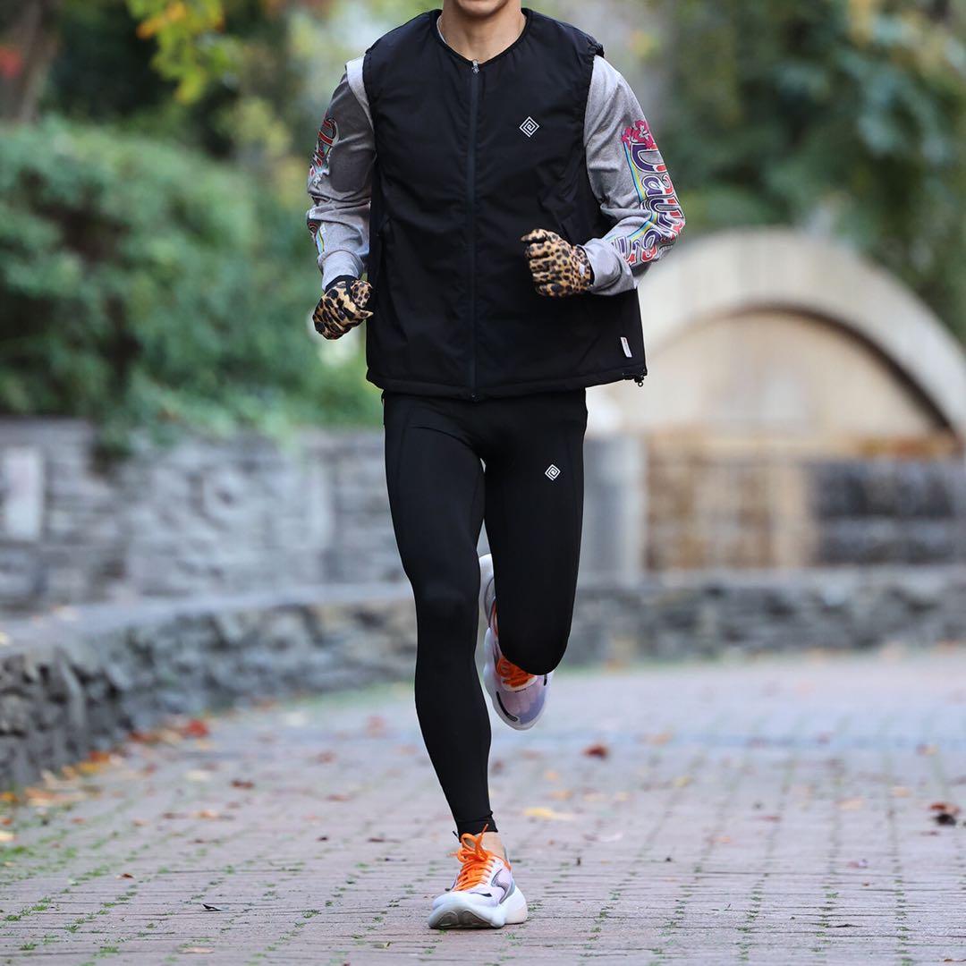 ELDORESO エルドレッソ ランニングタイツ ロングタイツ M グレー