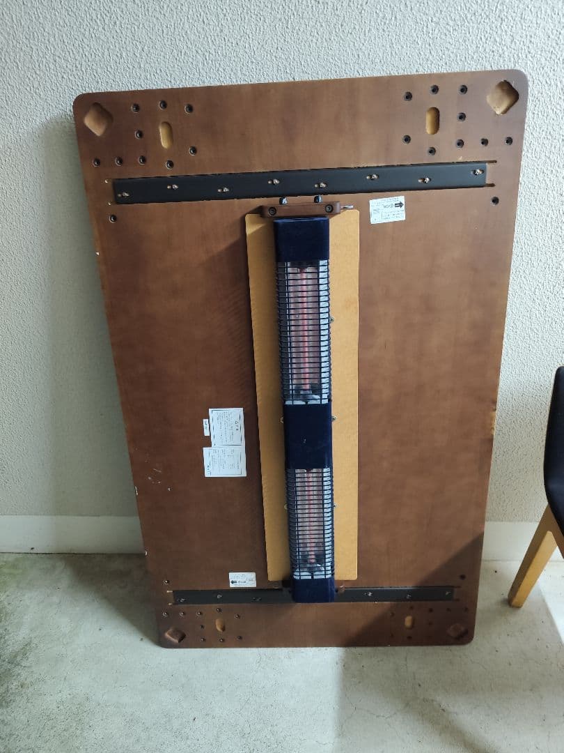 ステルスこたつヒーターダイニングテーブル（120cm）＋チェア2脚