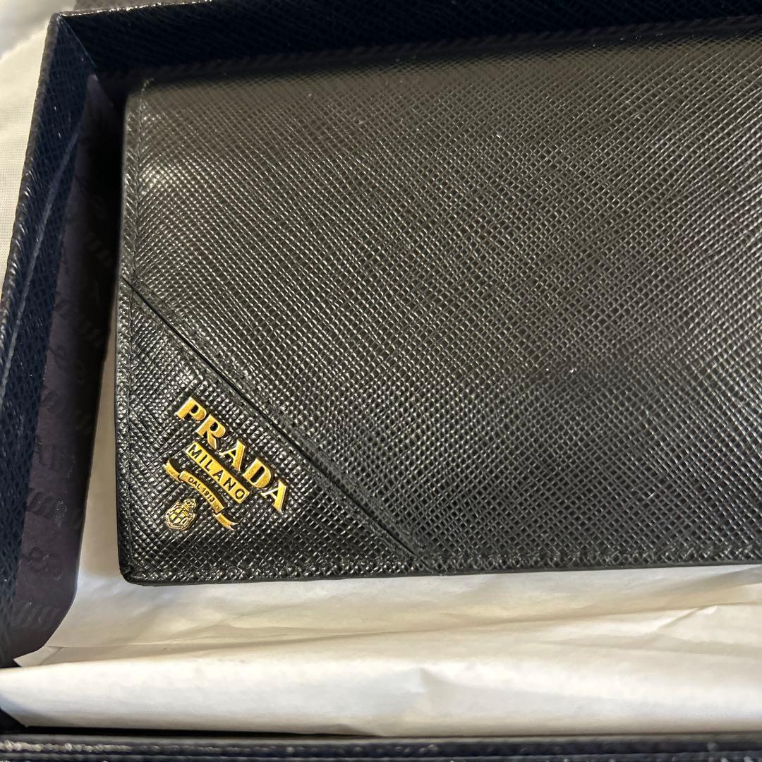 【美品】プラダ 長財布　サフィアーノレザー 黒