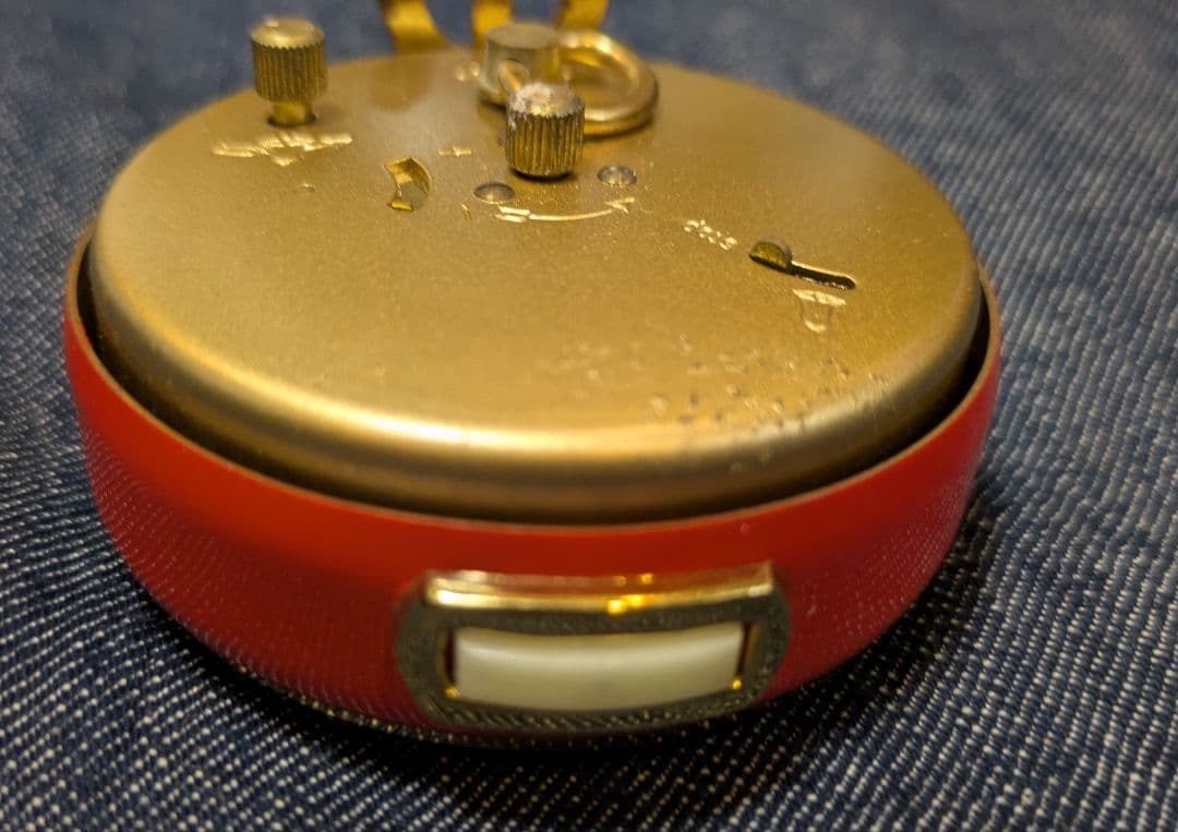 おまとめお取引用　マウテ　目覚まし時計　丸型　朱色&ペパーミントセット　ご予約品