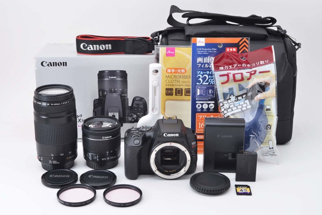 一眼レフカメラ Canon EOS Kiss X10標準&望遠ダブルレンズセット