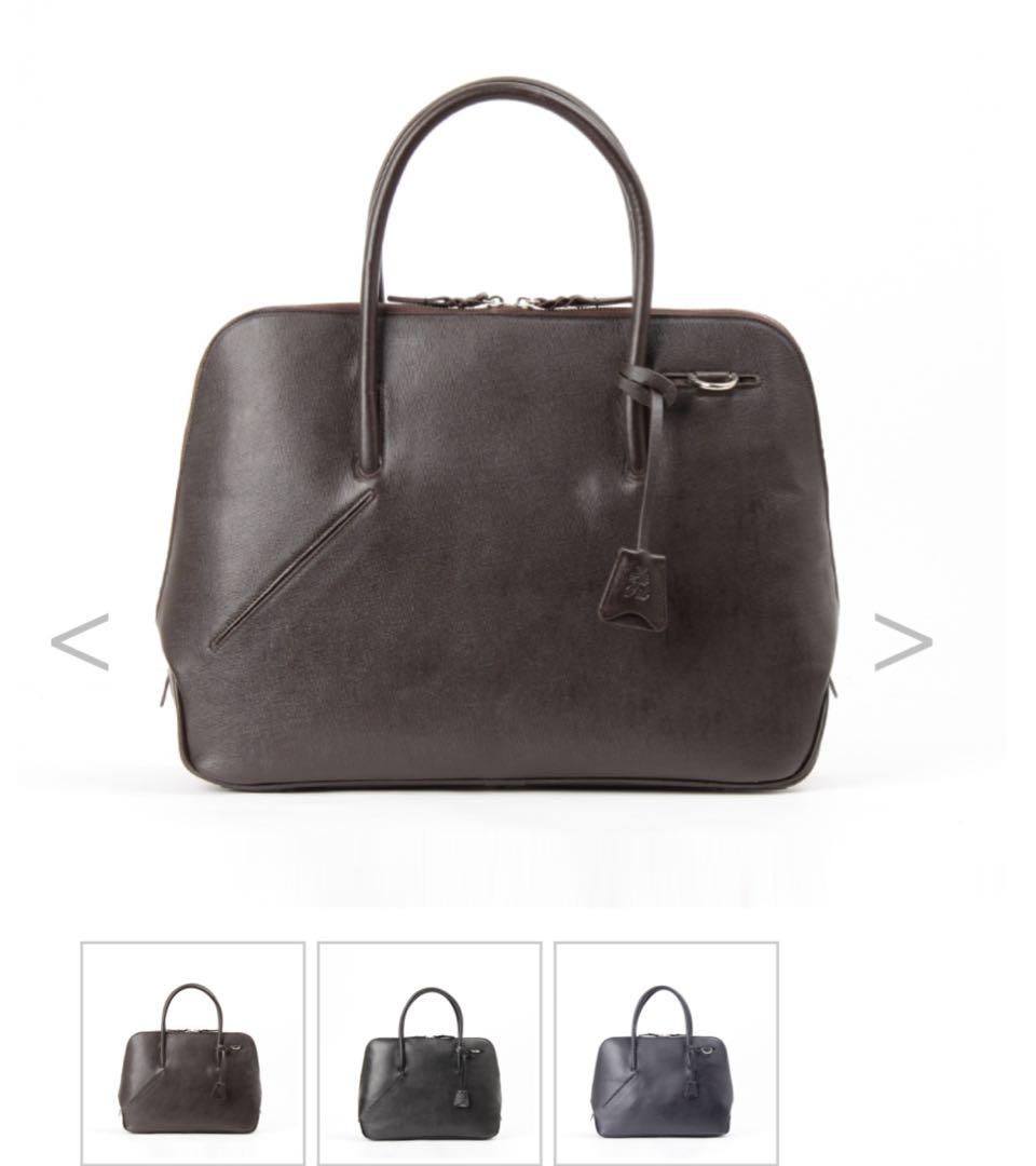 【美品】【PID】ダークブラウン ブリーフケース バッグ 牛革 2WAY