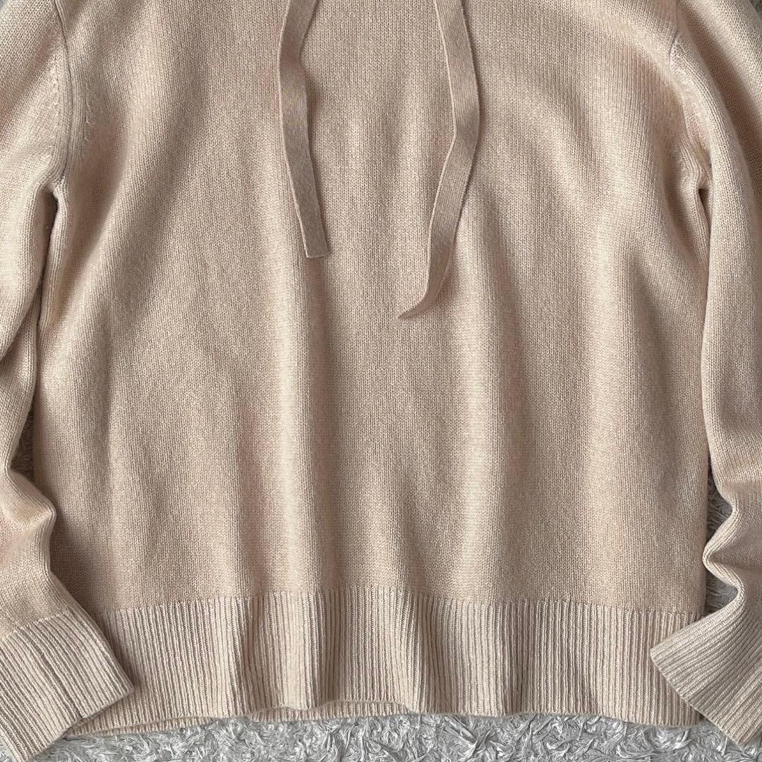 【美品】セオリーリュクス カシミア100％ニットパーカー キャメルベージュ