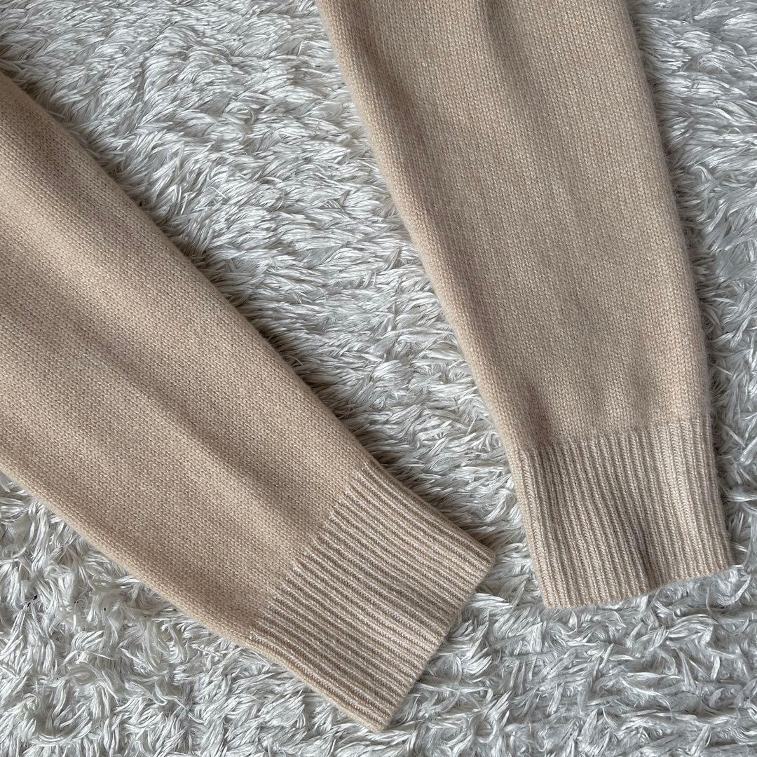 【美品】セオリーリュクス カシミア100％ニットパーカー キャメルベージュ