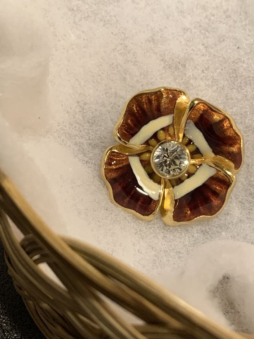 【美品】Dior ChristianDior クリスチャンディオール ブローチ