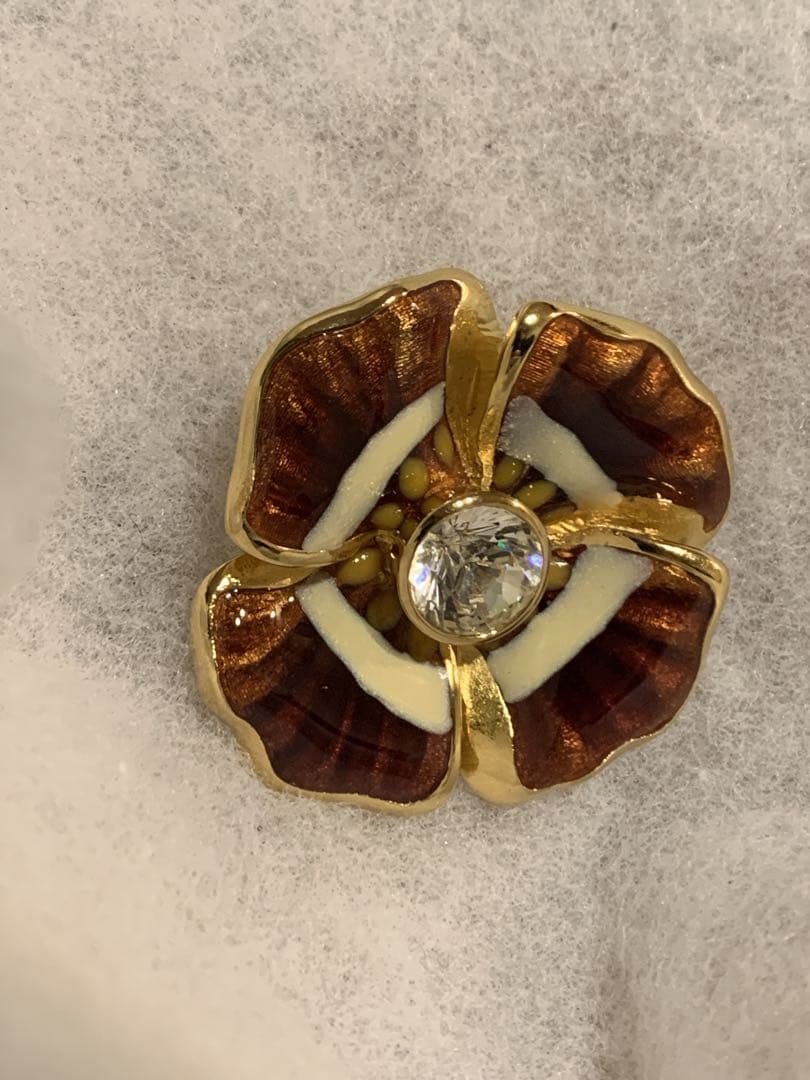 【美品】Dior ChristianDior クリスチャンディオール ブローチ