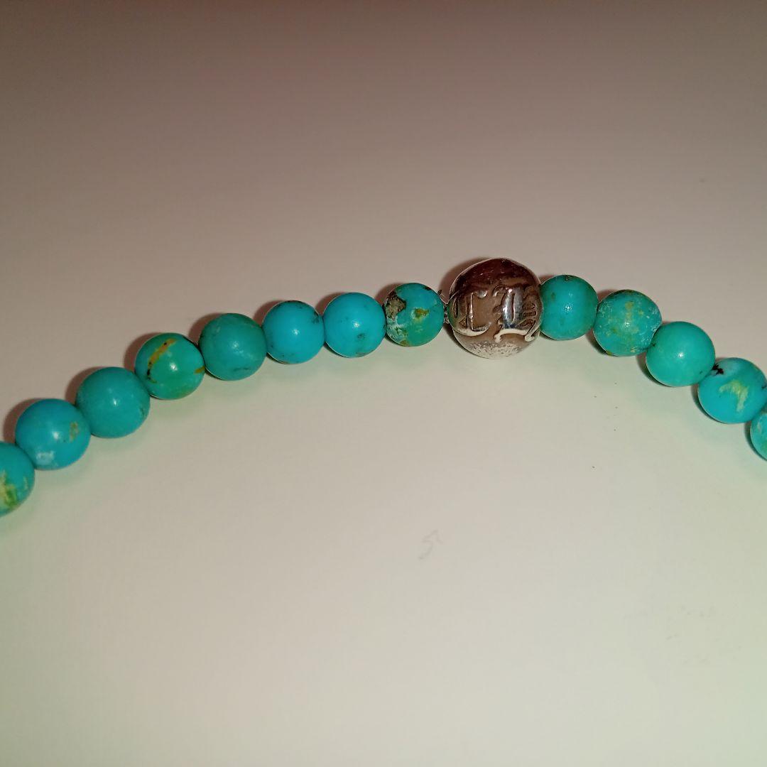 【最安値】クロムハーツ ビーズ ブレスレット4mm ターコイズ