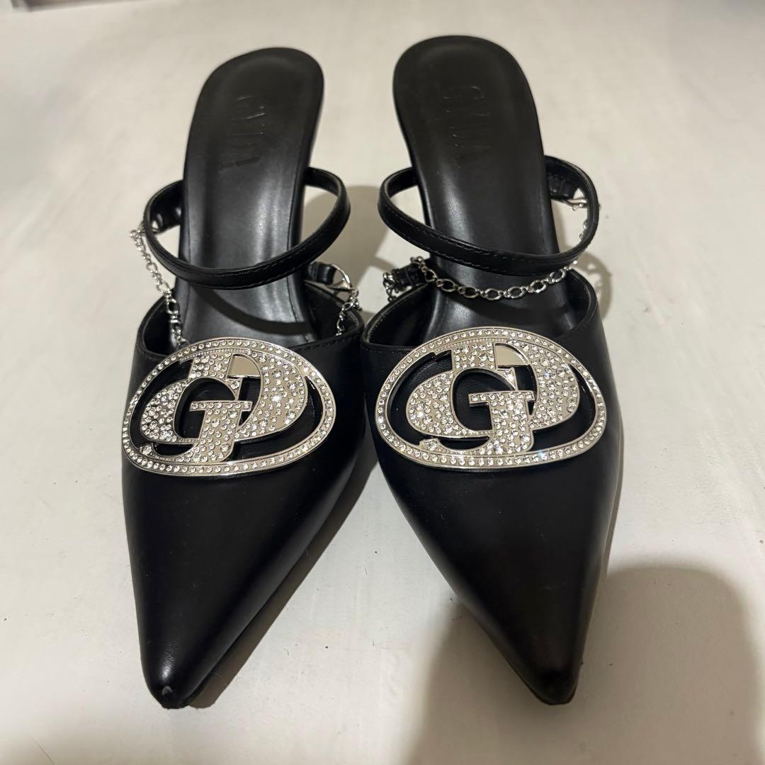 GYDA 3way GDビジューMOLDチェーンストラップポインテッドミュール