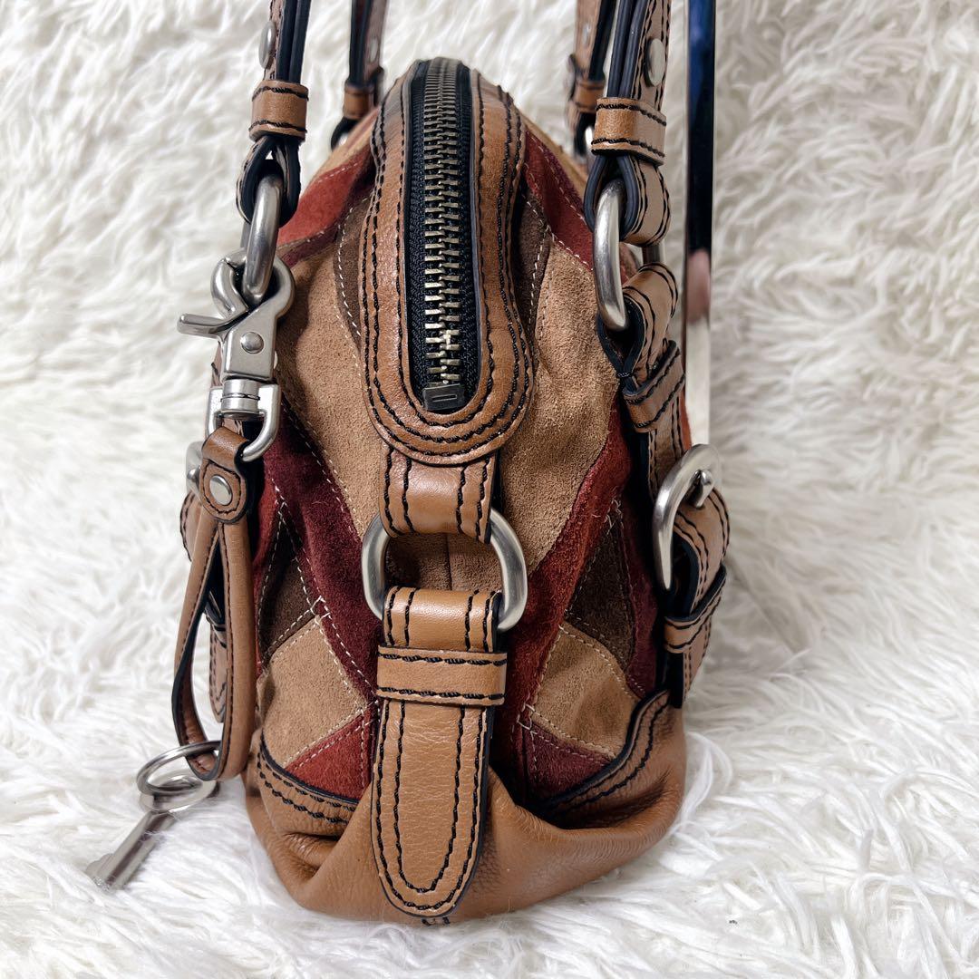 バッグ FOSSIL Y2K Patchwork Suede Leather Bag
