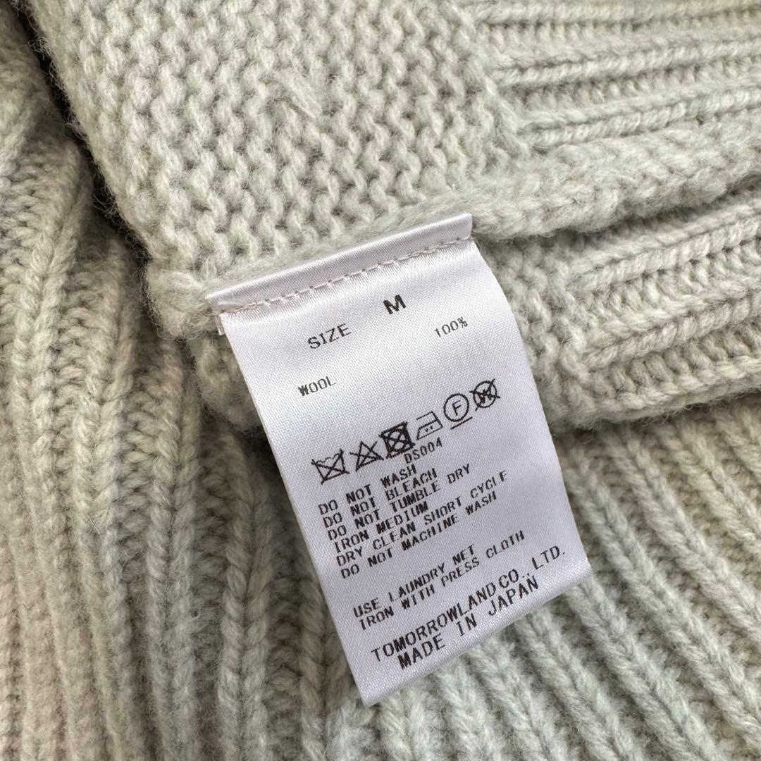 GALERIE VIE ファインウール クルーネックプルオーバー ライトグレー